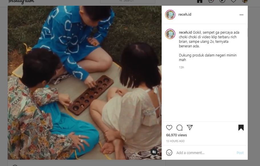 Lagi-lagi Bikin Takjub, Jajanan Lokal sampai Mainan Tradisional Ini Muncul di Video Klip Rich Brian (Instagram/@receh.id)