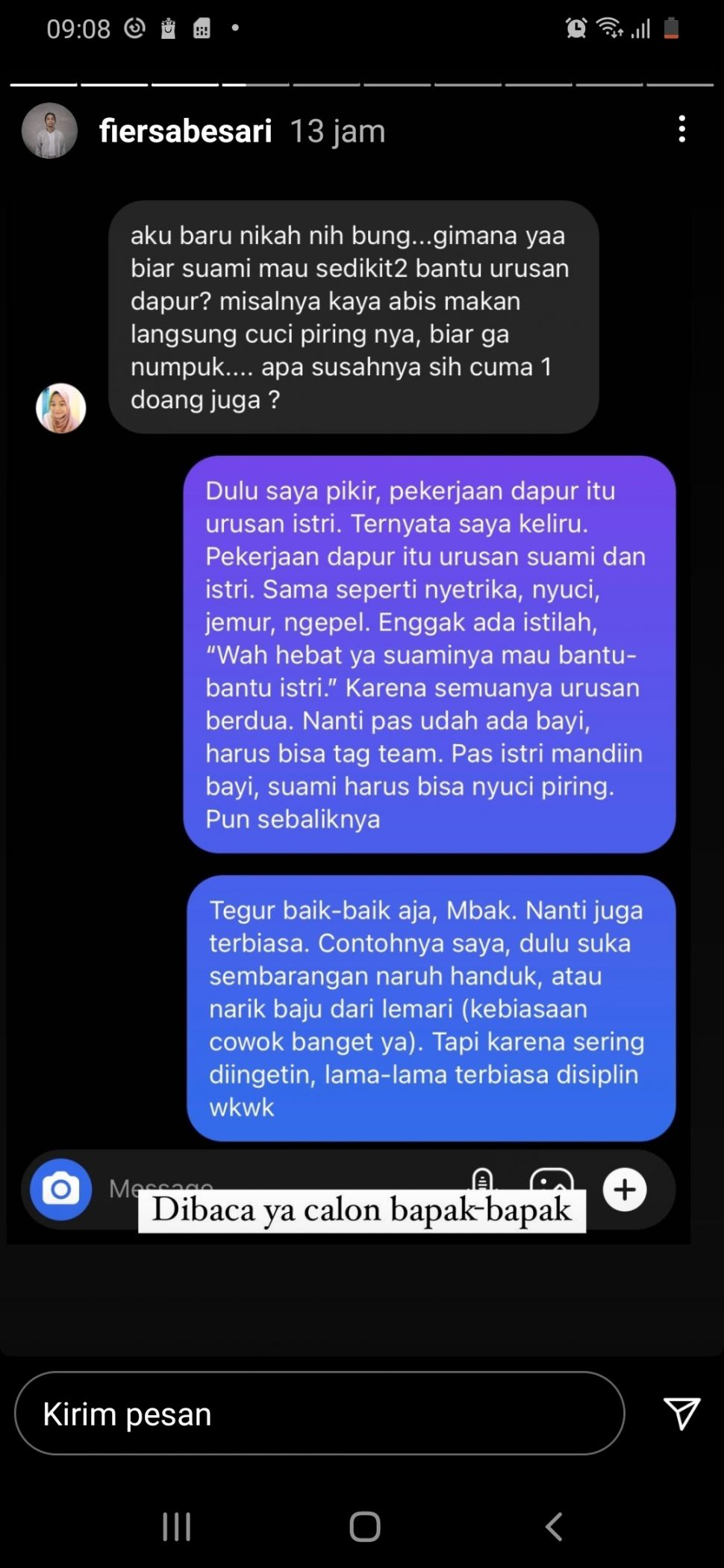 Kesal Suami Tidak Pernah Bantu Pekerjaan Rumah? Simak Nih Kiat dari Fiersa Besari. (Dok: Instagram/FiersaBesari)