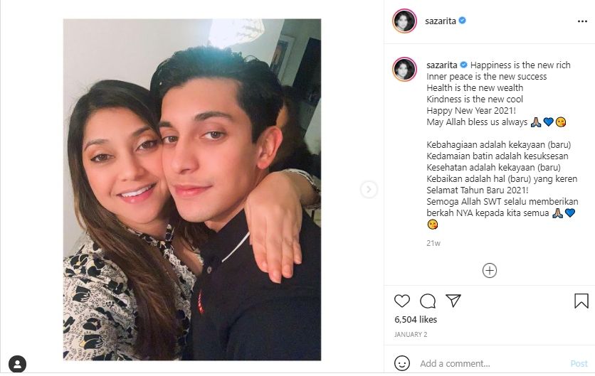 Potret kedekatan Sarah Azhari dan anak. (Instagram/sazarita)