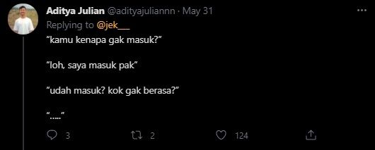 Viral Chat Izin Tak Masuk Kerja ke Bos Dibalas Mengejutkan. (Twitter/@adityajuliannn)