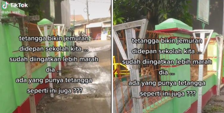 Viral Wanita Curhat Tetangga Pasang Jemuran Seenaknya, Pas Ditegur Malah Ngegas (TikTok).