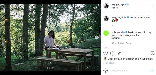 Anggun C Sasmi Pamer Pekarangan Rumah di Prancis. (Instagram/@anggun_cipta)