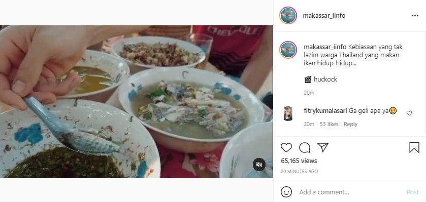 Viral Video Kebiasaan Warga Thailand Makan Ikan Hidup Warganet Indonesia Heboh