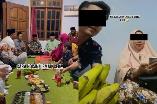 Aksi Pria Sengaja Permalukan Ibunya di Acara Lamaran. (TikTok/@ma****nn )