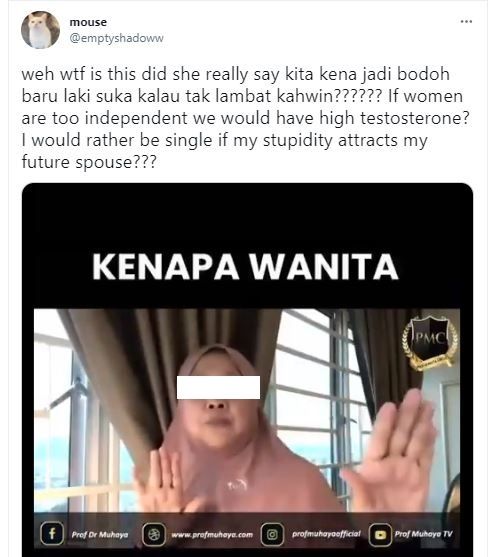 Viral Aksi Profesor Sebut Wanita Harus Bodoh Agar Dapat Suami (twitter.com/@emptyshadoww)
