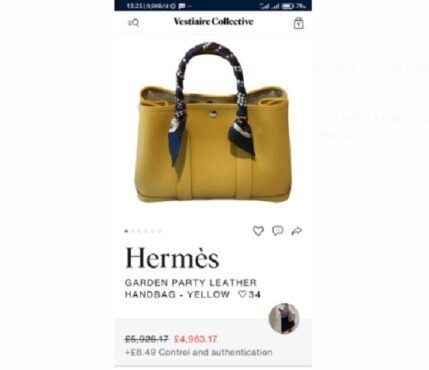 Tas Hermes Garden Party Leather Handbag-Yellow yang ditenteng Selvi Ananda. (Solopos/Istimewa)