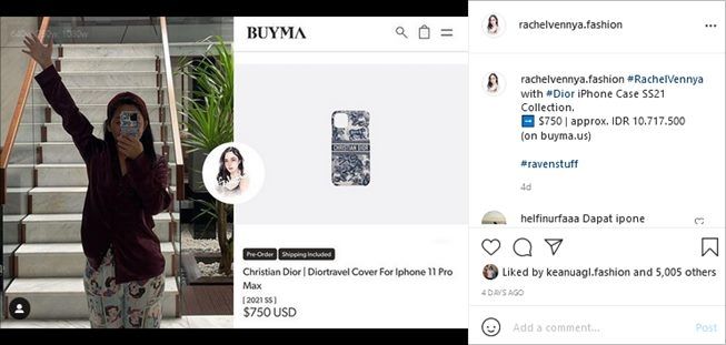 Kelewat Mewah, Casing HP Rachel Vennya Disebut Bisa Buat Beli iPhone Baru. (Instagram/@rachelvennya.fashion)