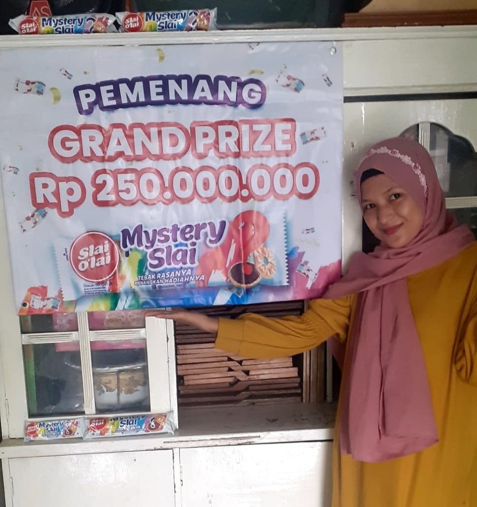 Pemenang Grand Prize Rp 250 juta dari Slai O'lai. [dokumentasi pribadi]