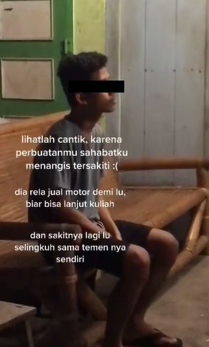 Pria rela jual sepeda motor demi kuliah sang kekasih tapi endingnya nyesek. (Instagram)