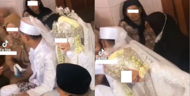 Peluk Seorang Ibu, Aksi Pengantin Pria Bikin Istri Gagal Anggun di Depan Umum (Instagram/dunia_kaumhawa).