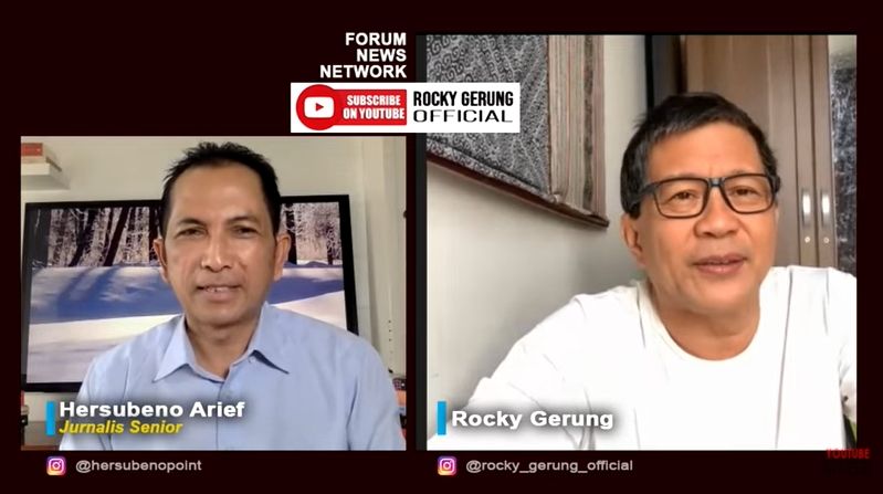 Rocky Gerung soal relawan Jokowi (YouTube/RockyGerungOfficial).