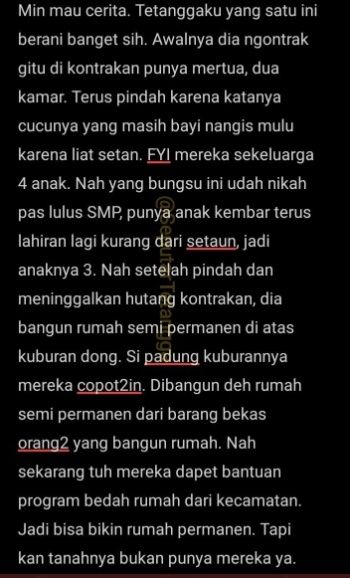 Viral Tetangga Nekat Bangun Rumah di atas Kuburan. (Twitter/@SeputarTetangga)