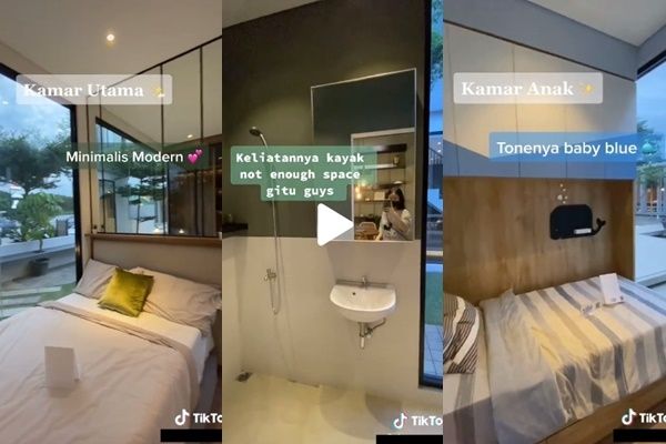 Viral Rumah Aesthetic Murah Seharga Nasi Goreng di Bogor. (TikTok/@sha******racl)