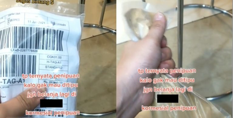 Emak-emak jengkel beli pompa galon di olshop yang datang sisir plastik (TikTok).