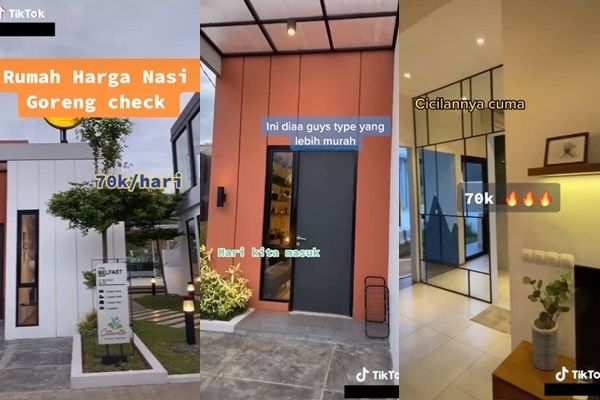 Viral Rumah Aesthetic Murah Seharga Nasi Goreng di Bogor. (TikTok/@sha******racl)