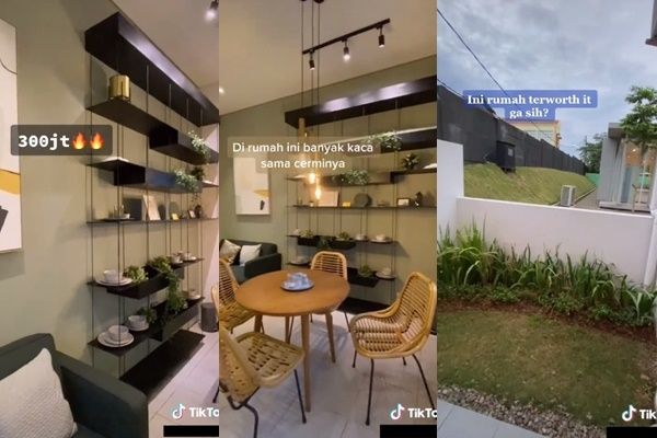 Viral Rumah Aesthetic Murah Seharga Nasi Goreng di Bogor. (TikTok/@sha******racl)