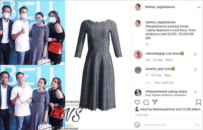 Harga dress yang bikin Nagita Slavina dipuji secantik Kate Middleton. (Instagram/@fashion_nagitaslavina)