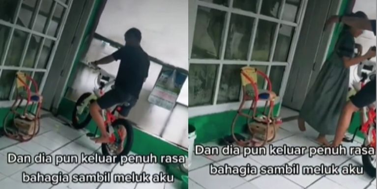 Orang tua cerai, momen ayah beri kejutan ulang tahun sang anak bikin terenyuh (Instagram/dunia_kaumhawa).