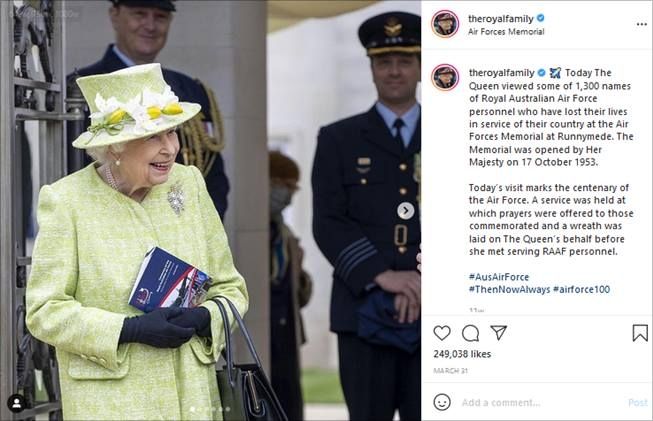 Alasan Ratu Elizabeth sering memakai baju warna cerah. (Instagram/@theroyalfamily)