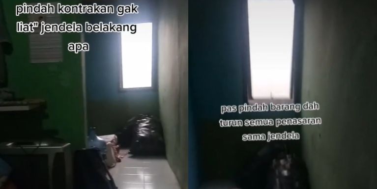 Tak jeli pas cari kontrakan, wanita cuma pasrah buka jendela langsung kuburan (TikTok)