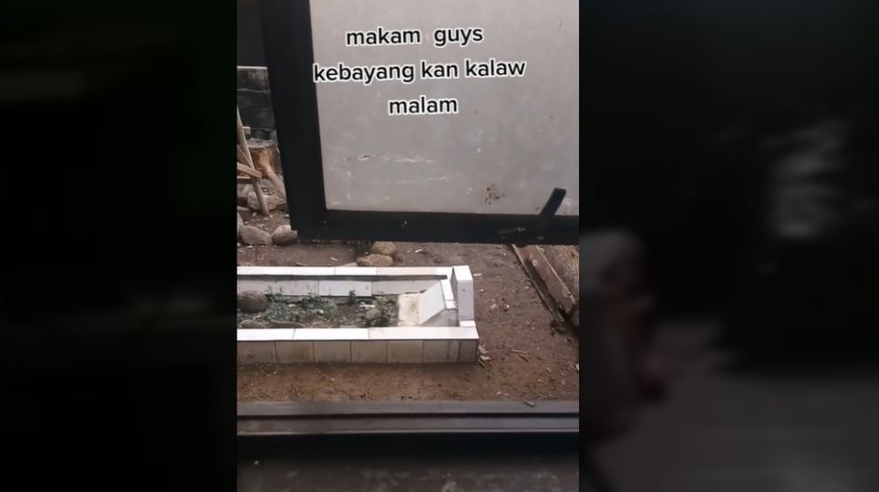 Tak jeli pas cari kontrakan, wanita cuma pasrah buka jendela langsung kuburan (TikTok)