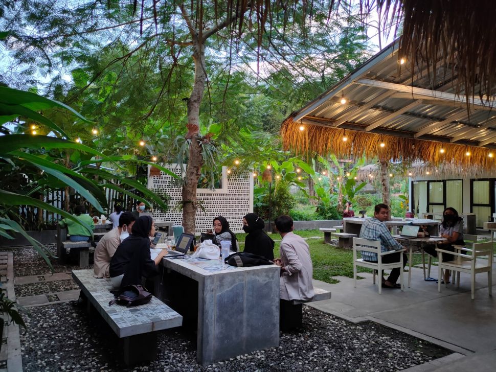 Kolektif Collaboraction Space, Kafe Tersembunyi Yogyakarta yang Punya Fasilitas Juara. (Suarajogja/Dinar)