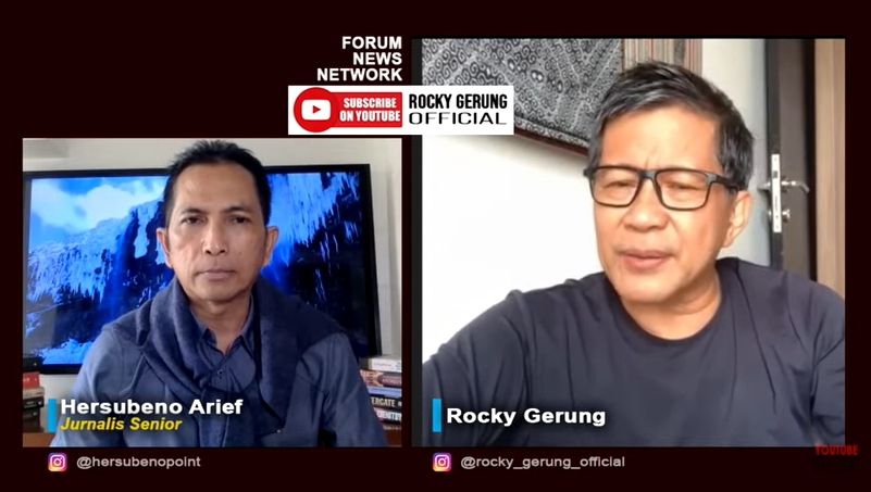 Rocky Gerung soal Firli Bahuri mangkir dipanggil Komnas HAM (YouTube/RockyGerungOfficial).