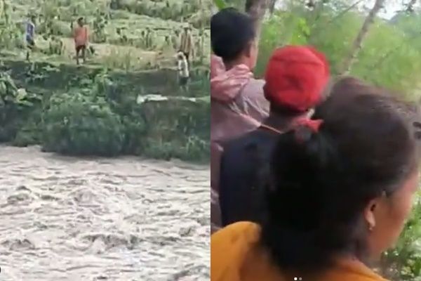 Kronologi Video Mencekam Pria Berdiri di Tengah Derasnya Arus Sungai. (Instagram/@anglerpetaon)