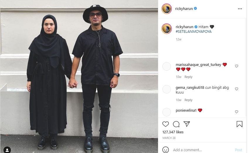 Potret Ricky Harun dan Herfiza Novianti [Instagram]