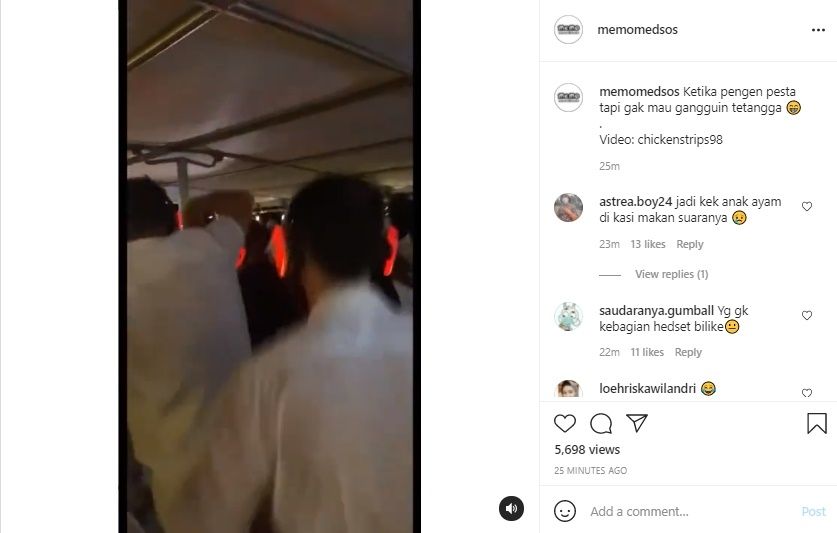 Viral Cara Puluhan Orang Dugem Bikin Tetangga Adem. (Instagram/@memomedsos)