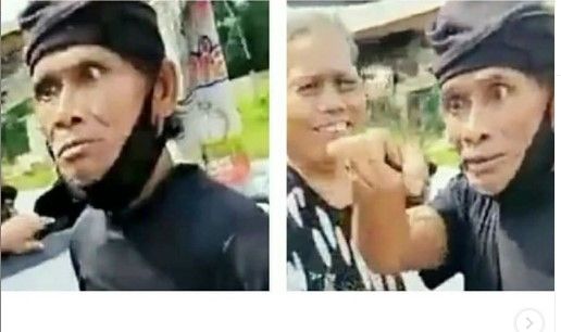 Beredar sebuah video yang memperlihatkan seorang pria tengah membentak sejumlah emak-emak dan mengaku sebagai malaikat pencabut nyawa viral di media sosial. [Instagram @memomedsos]