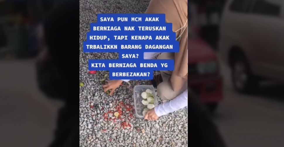 Wanita Curhat Lapak Dirusak Pedagang Sebelah (TikTok).