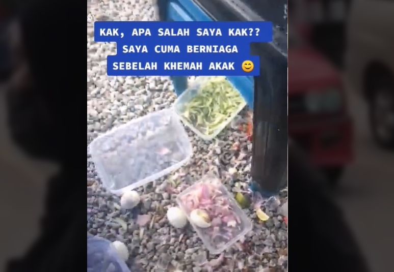 Wanita Curhat Lapak Dirusak Pedagang Sebelah (TikTok).