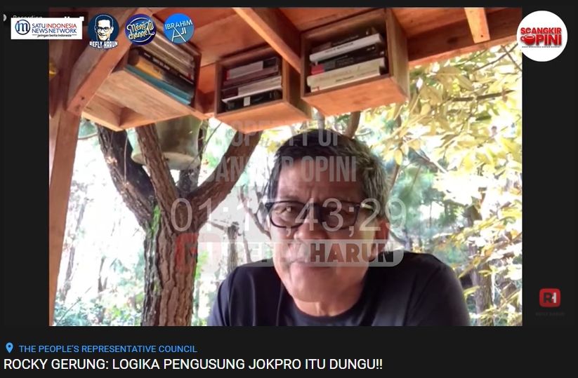 Rocky Gerung sebut pengusung Jokpro 2024 dungu (YouTube/ReflyHarun).