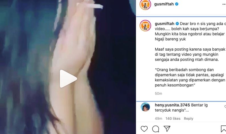 Gus Miftah mengajak remaja mabok agar ngaji bareng [instagram]