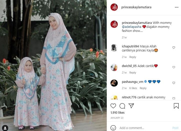 Potret Kayla Mutiara anak Pasha. (Instagram/princesskaylamutiara)