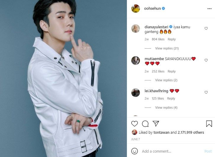 Nama akun Instagram artis Korae yang susah dibaca. (Instagram/oohsehun)