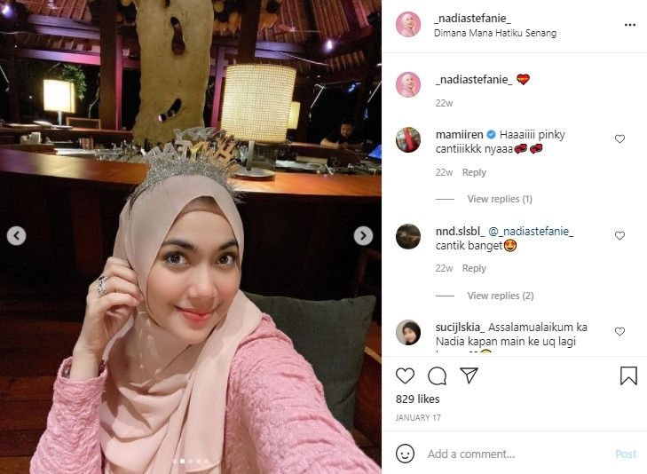 Potret terkini Nadia Stefanie. (Instagram/_nadiastefanie_)