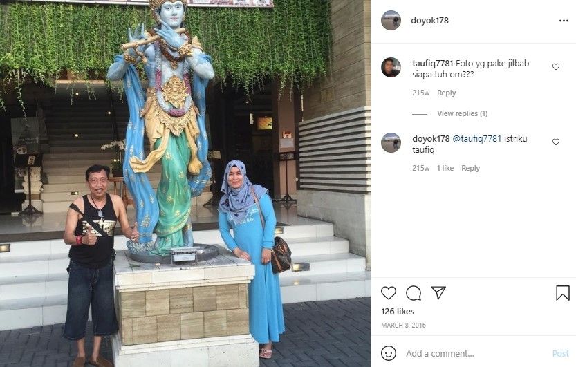 Potret  Doyok dan istri. (Instagram/doyok178)