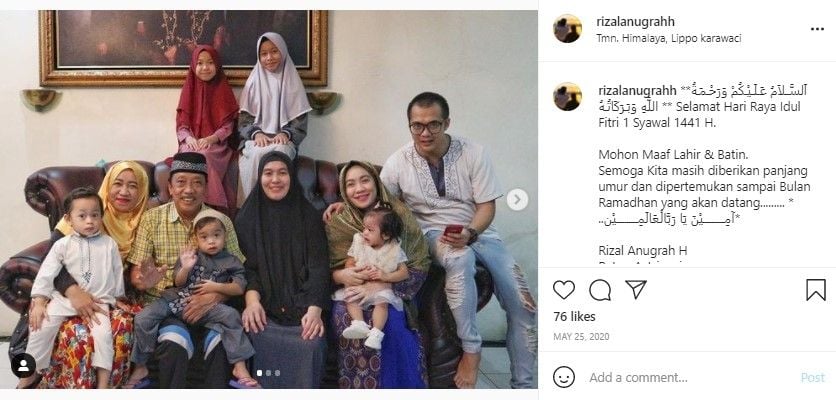 Potret  Doyok dan istri. (Instagram/rizalanugrahh)