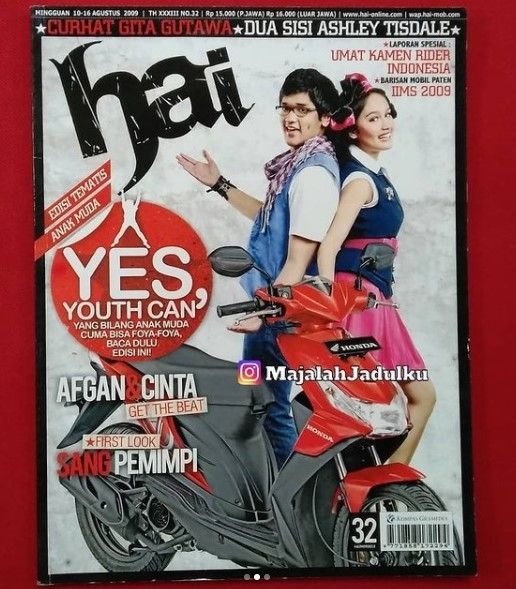 Potret jadul vokalis saat jadi model sampul majalah. (Instagram/majalahjadulku)