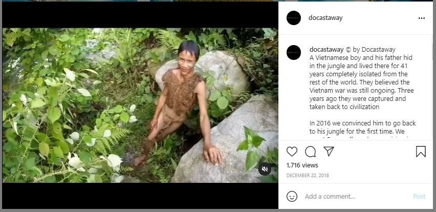 Kisah Pria 41 Tahun Hidup di Hutan (instagram.com/docastaway)