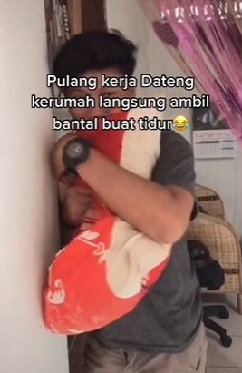 Pacar numpang tidur di rumah. (Tiktok)