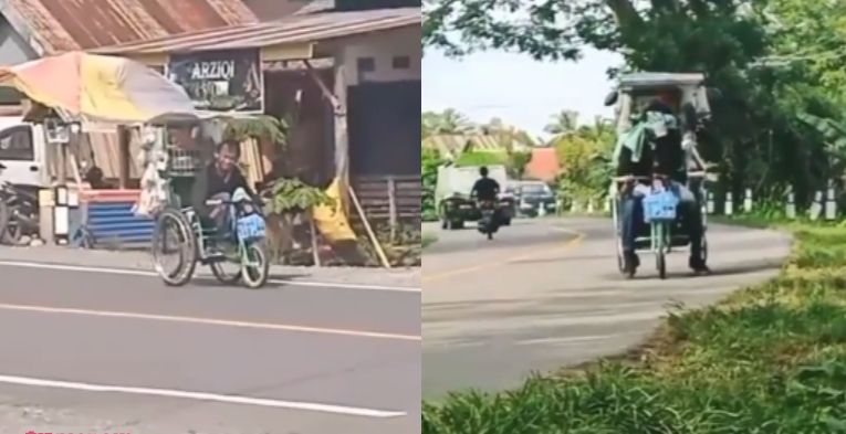 Viral Bapak Kayuh Kursi Roda Puluhan Km, Jualan Alat Rumah Tangga Demi Nafkahi Keluarga (Instagram/ayoberbagimakassar).