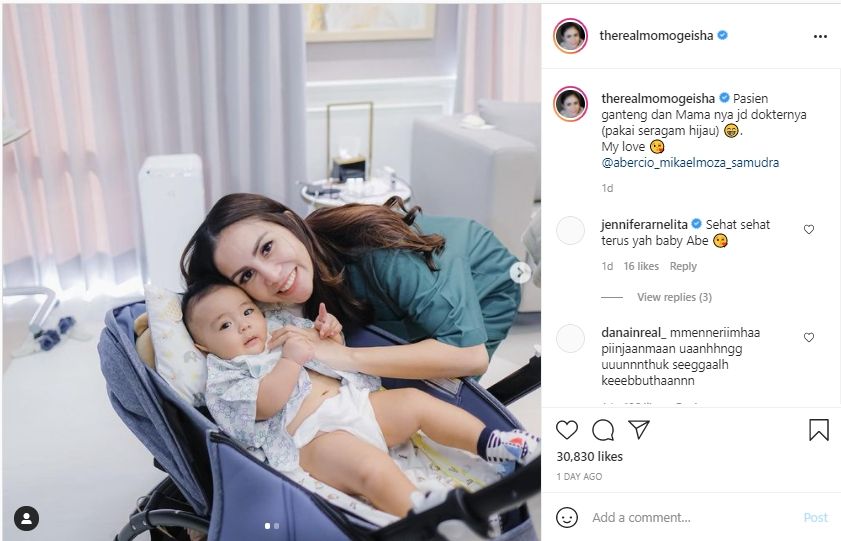 Potret ruang perawatan anak Momo Geisha. [Instagram]