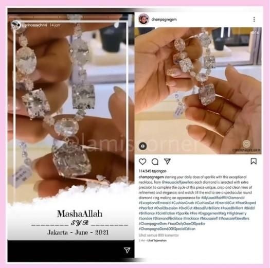 Unggahan Syahrini soal perhiasan mahal [instagram]