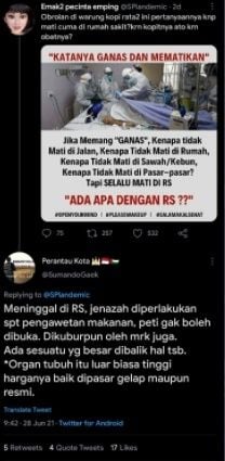 Viral Sender Curhat Syok Medsos Ayah Penuh Konspirasi Kejam Covid-19. (Twitter/@tubirfess)