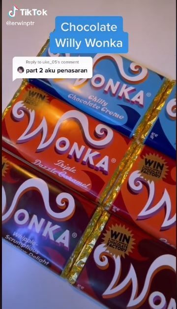 Cokelat Willy Wonka (TikTok @erwinptr)