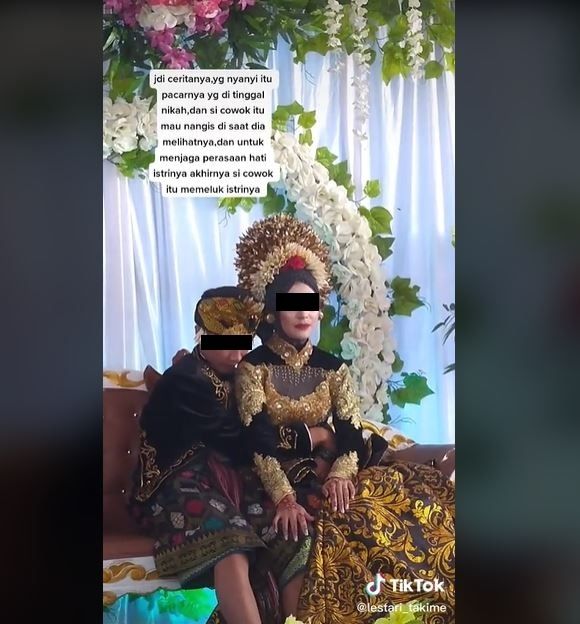 Viral Mantan Hadir di Pernikahan dan Menyumbang Lagu (tiktok.com/@lestari_takime)