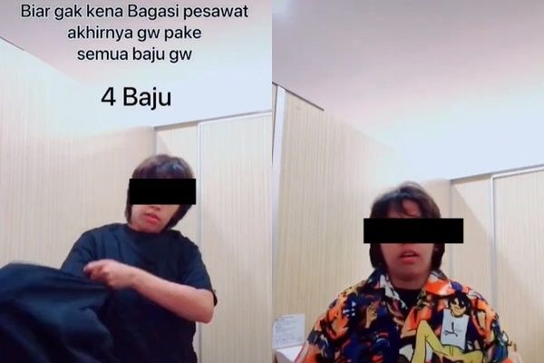 Viral Cewek Cerita Pakai Semua Baju Agar Tak Kena Bagasi Pesawat. (TikTok)